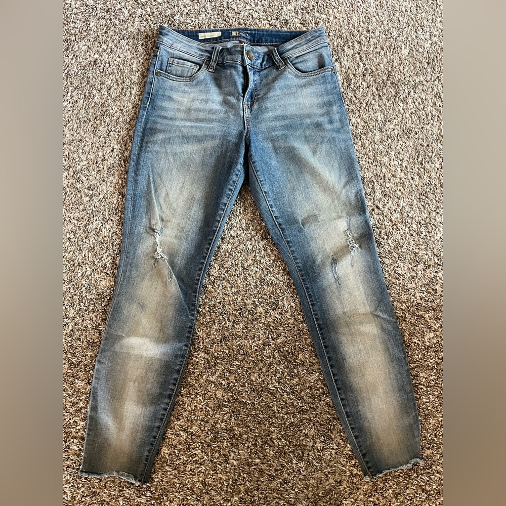 Kut from the Kloth Light Blue Distressed Skinny Jeans